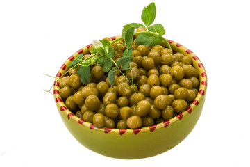 Marinated green peas