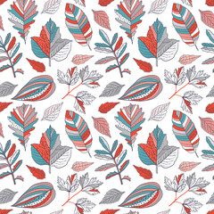 Autumn leaves sesmless psttern