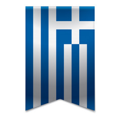 Ribbon banner - greek flag