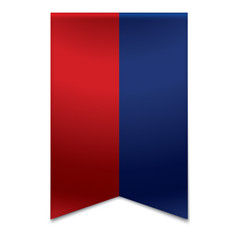 Ribbon banner - flag of liechtenstein