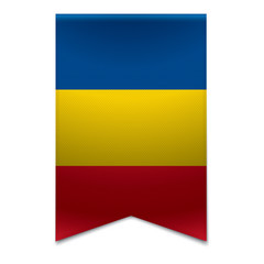 Ribbon banner - romanian flag