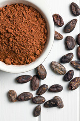 cocoa powder and cocoa beans
