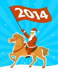 Santa Claus on a horse