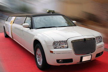 White stretch limo