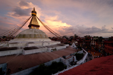 Buddhist Shrine Boudhanath Stupa. Nepal, Kathmandu