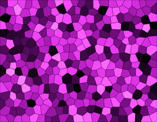 紫色のステンドグラス風の背景イラスト