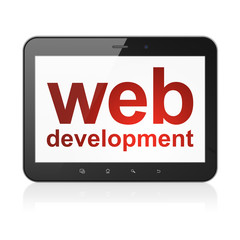 Web design concept: Web Development on tablet pc computer