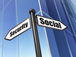 Security concept: Social Security on Building background
