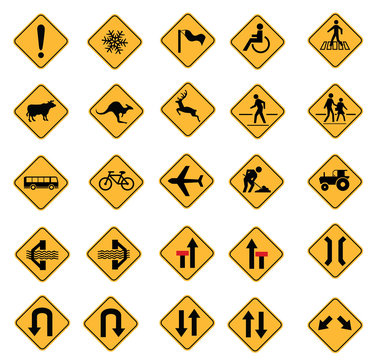 warning road signs