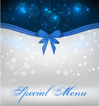 Special christmas menu background