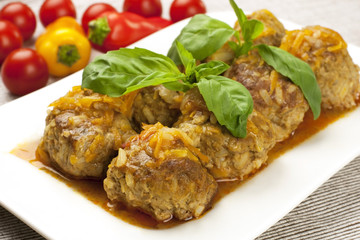 Meat balls with tomato sauce