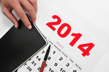 2014 calendar and notebook