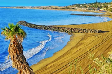 Poster Playa del Ingles beach in Maspalomas, Gran Canaria, Spain © nito