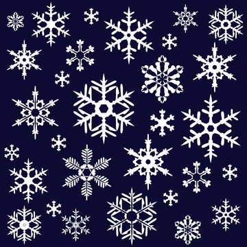 various snowflakes