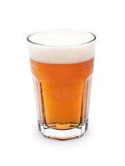 beer on white background
