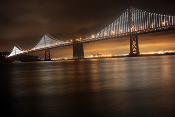 Fototapeta na wymiar Bay Bridge, San Francisco and Oakland