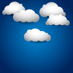 Vector sky with clouds