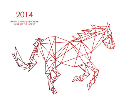 Chinese new year of the Horse triangle web shape file.