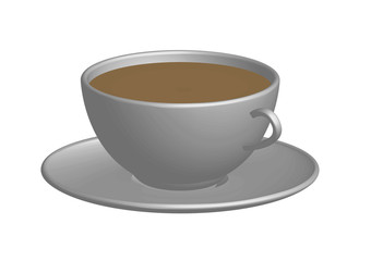 3d cup of coffee