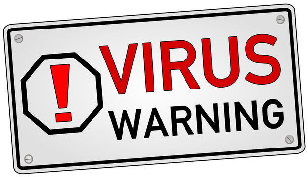 Virus Warning Schild  #131024-svg02