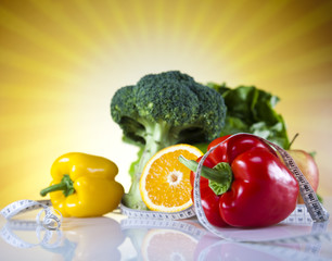 Healthy lifestyle concept, Diet and fitness 