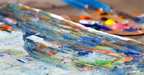 Art painting with acrylic colors