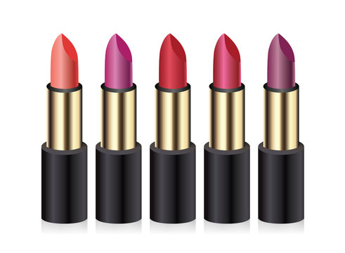 Lipsticks. Vector illustration.