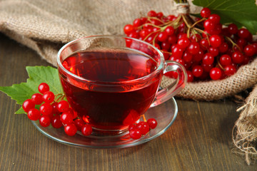Still life with viburnum  tea