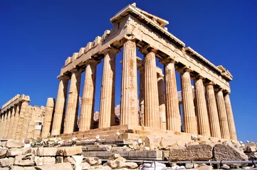 Foto op Plexiglas Het oude Parthenon, de Akropolis, Athene, Griekenland © Jenifoto