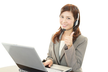 笑顔のオペレーター