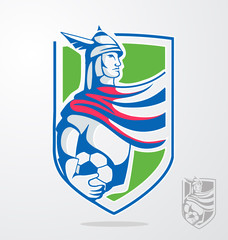 Titan mascot with sport ball