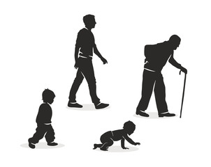 illustration of human aging.