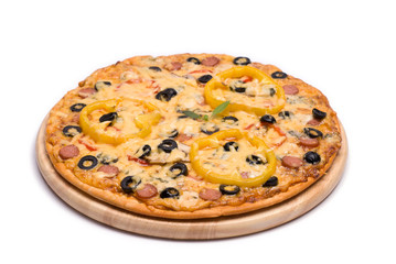 Pizza isolated on white