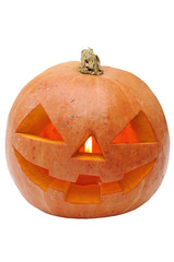 Smiling pumpkin isolated