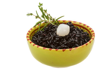 Black boiled rice