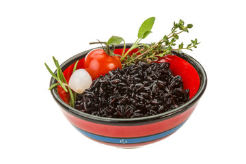 Black boiled rice