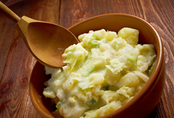 Dish of Colcannon potato