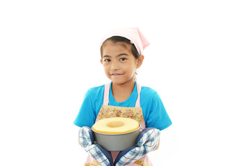 料理を楽しむ女の子