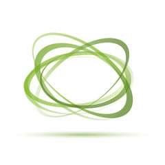 Vector Green Rings Background © puckillustrations