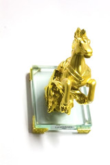 Golden horse statue