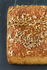 bread on dark background