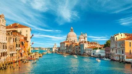 Poster Im Rahmen Herrlicher Blick auf den Canal Grande, Venedig, Italien © gurgenb