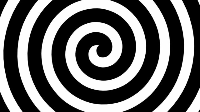 Black and white hypnosis spiral loop HD