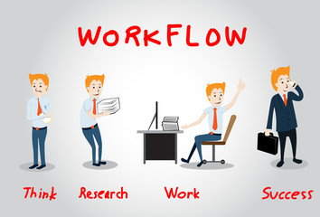 Businessman character vector illustration