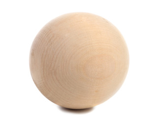 Close up of wooden sphere.