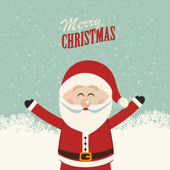 santa claus happy wave hands