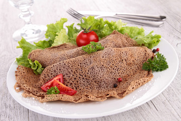 buckwheat crepe with salad