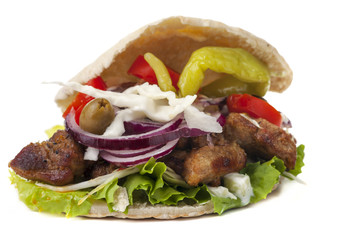 Gyros in einem Pitabrot