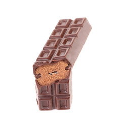 Ripped dark chocolate bar