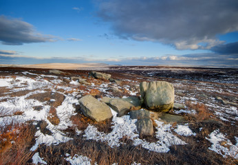 winter moorland scene